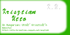 krisztian utto business card